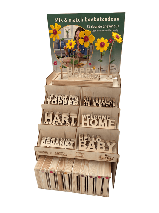 Boeketcadeau - Display Compleet - duurzaam bloem- & plantcadeau | Bloomsoutofthebox