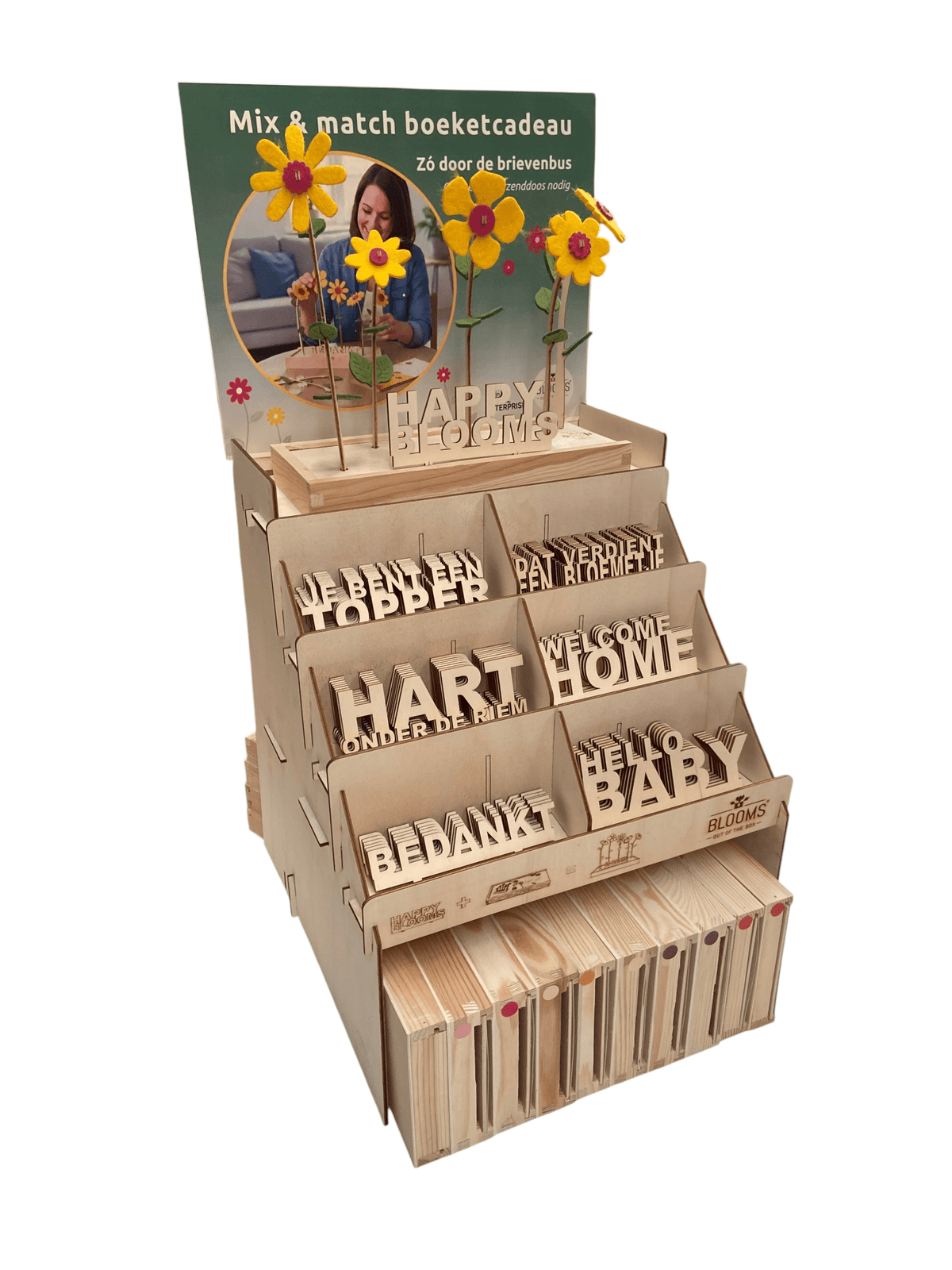 Boeketcadeau - Display Compleet - duurzaam bloem- & plantcadeau | Bloomsoutofthebox