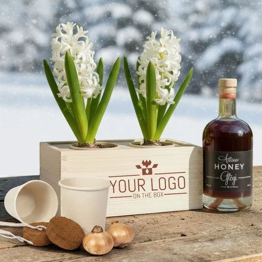 Happy Herbals - Glühwein 'your logo' - duurzaam bloem- & plantcadeau | Blooms out of the Box